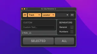 Clip Renamer - rename audio and midi clips screenshot