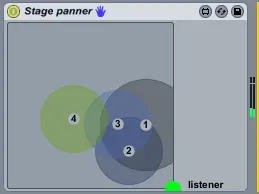 Stage 3d mixer panner screenshot