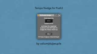 Push3-Tempo Nudge screenshot