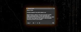 Session Notes - Variable width text box screenshot