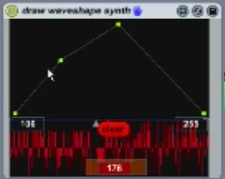 Glitchy wavedrawing synth screenshot
